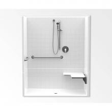 Aquatic AC003585-X2LBL-WH - F1604P Alcove Shower