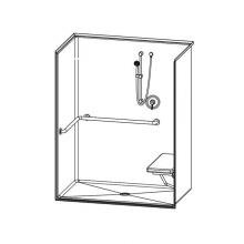 Aquatic AC003675-X2LBL-WH - 1603BFSBMA Alcove Shower