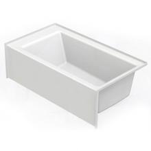 Aquatic AC003347-R-TO-WH - W6036SMIN Alcove Bathtub