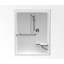 Aquatic AC003576-X2LB-WH - 6030CFS Alcove Shower