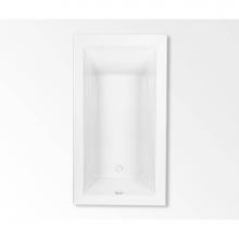 Aquatic AC003321-UNI-DBA-WH - Soco 7236 Drop-in Bathtub