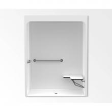 Aquatic AC003575-X2LB-WH - 6030BFSC Alcove Shower