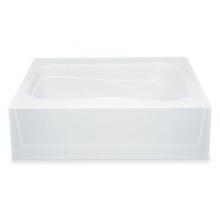 Aquatic AC003075-L-TO-WH - 6036H Alcove Bathtub