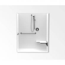 Aquatic AC003563-XTASADAR-WH - 1623BFSTTX Alcove Shower