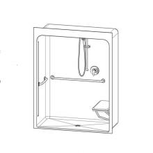 Aquatic AC003670-X2LB-WH - 6030BFSCMA Alcove Shower