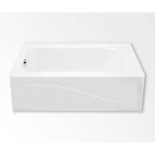 Aquatic AC003060-L-TO-WH - 6030AIS Alcove Bathtub