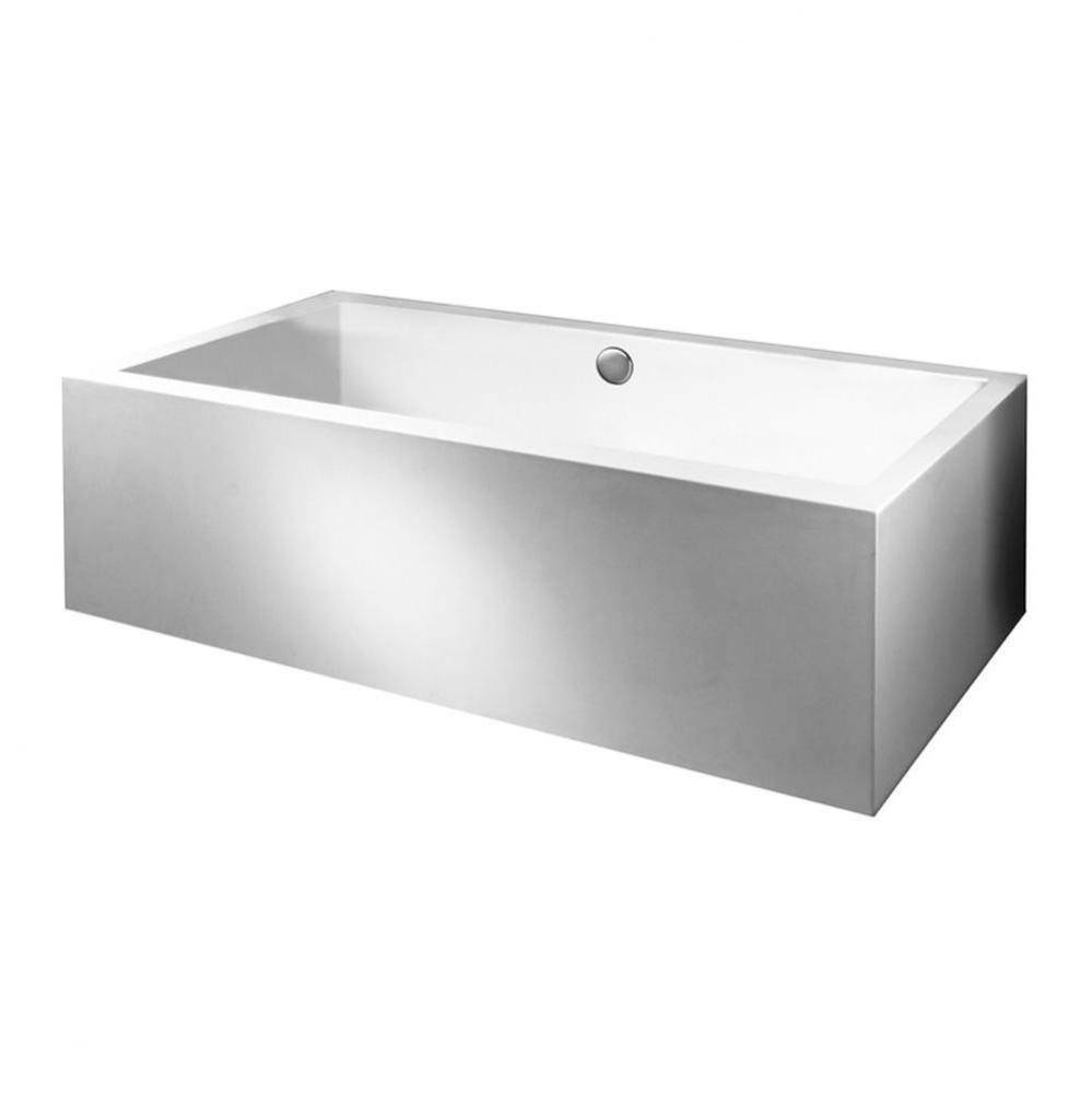 72X42 Sculpted 1 Side White Air Bath Andrea 106A