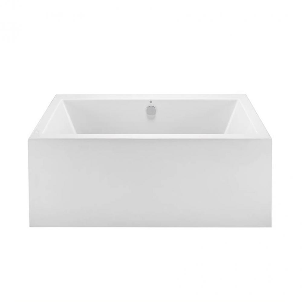 Kahlo 1A Acrylic Cxl Sculpted 1 Side Faucet Deck Air Bath Elite - White (60X36.25)