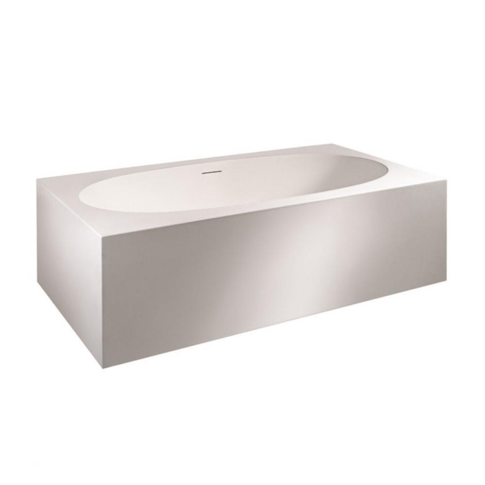 Akana Sculpturestone Freestanding Air Bath - Gloss White (65.5X38)