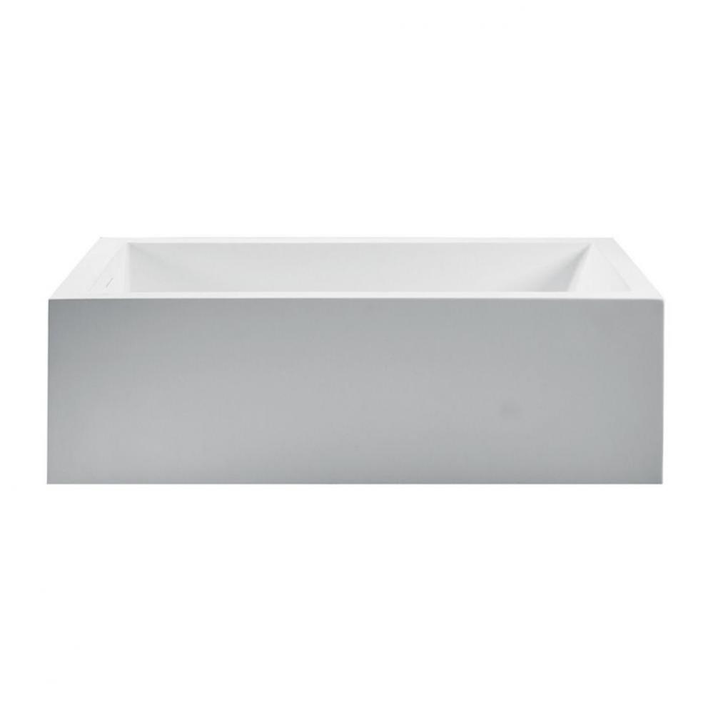 Maddux Sculpturestone Freestanding/Undermount Soaker - Gloss White (67.375X32.5)