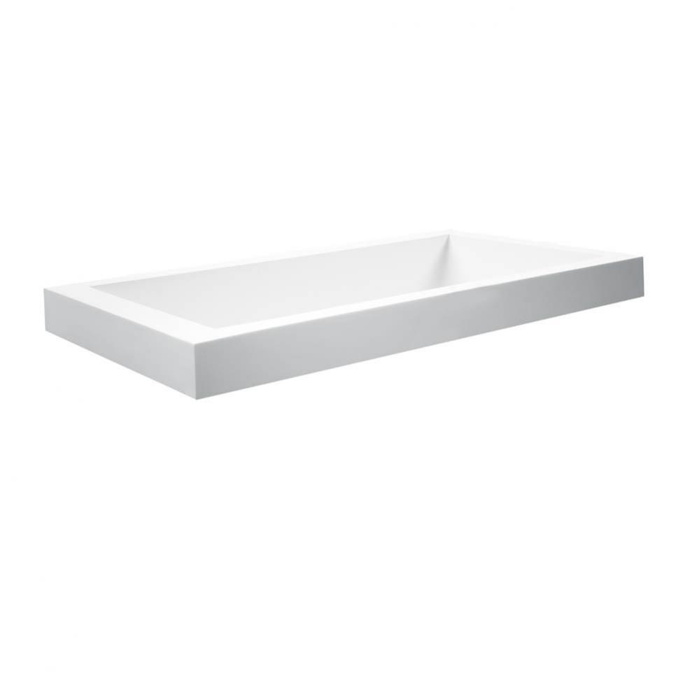 Maddux Sculpturestone Drop In/Undermount Air Bath - Matte White (65.375X31)