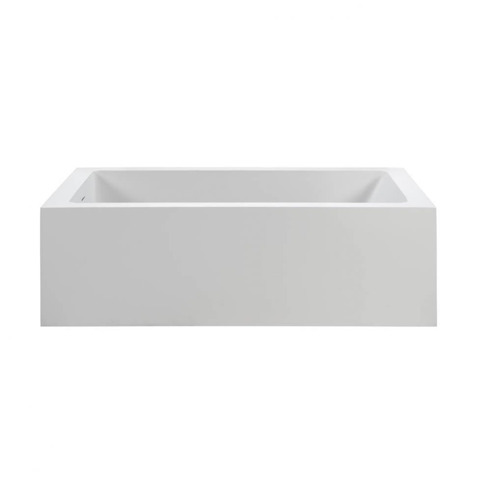 Maddux Sculpturestone Freestanding/Undermount Soaker - Matte White (67.375X32.5)