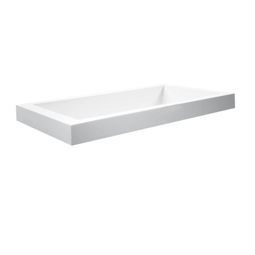 Maddux Sculpturestone Drop In/Undermount Air Bath - Gloss White (58.5X31)