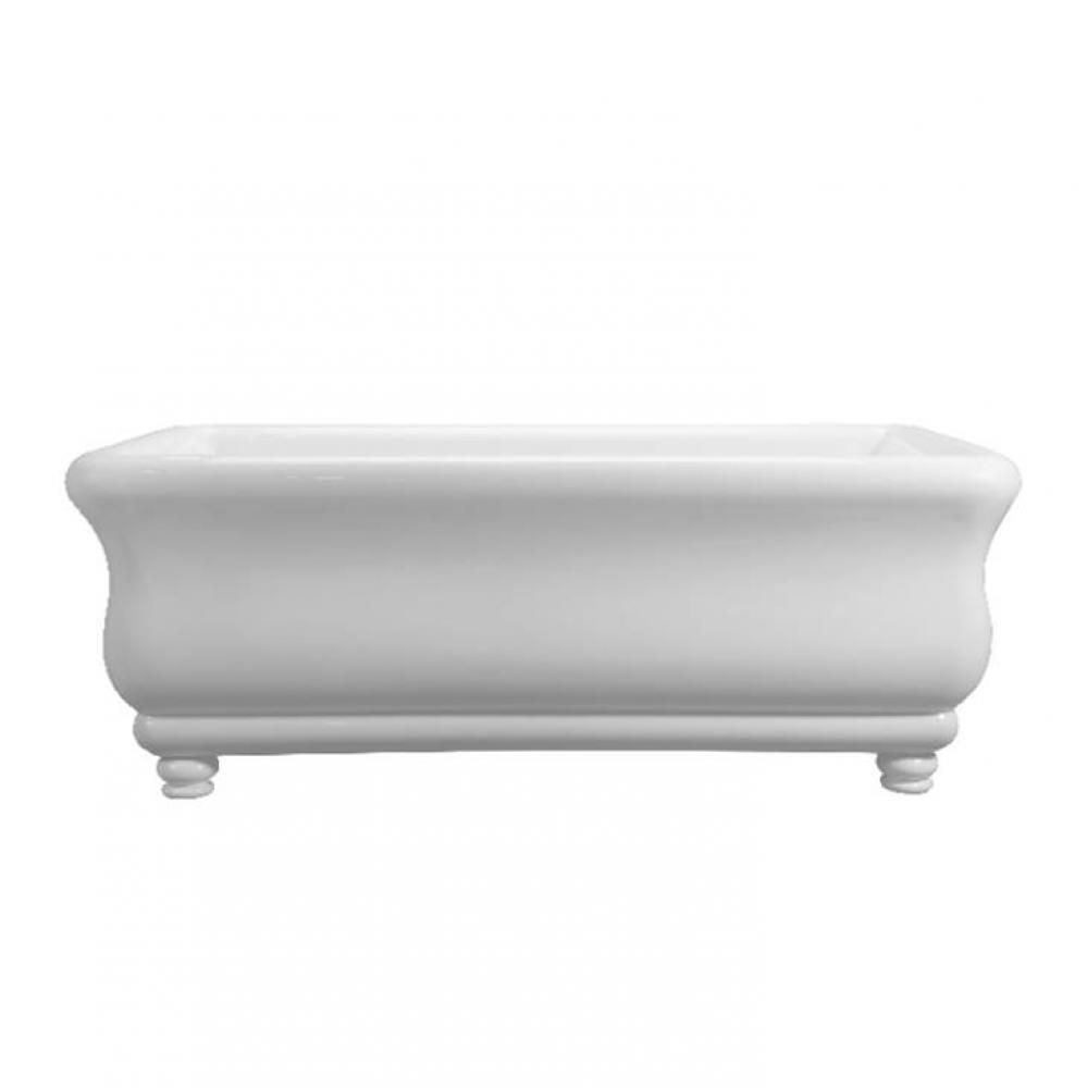 Parisian 2 With Bun Feet Acrylic Cxl Sculpted Finish Freestanding Soaker - White (72X40)