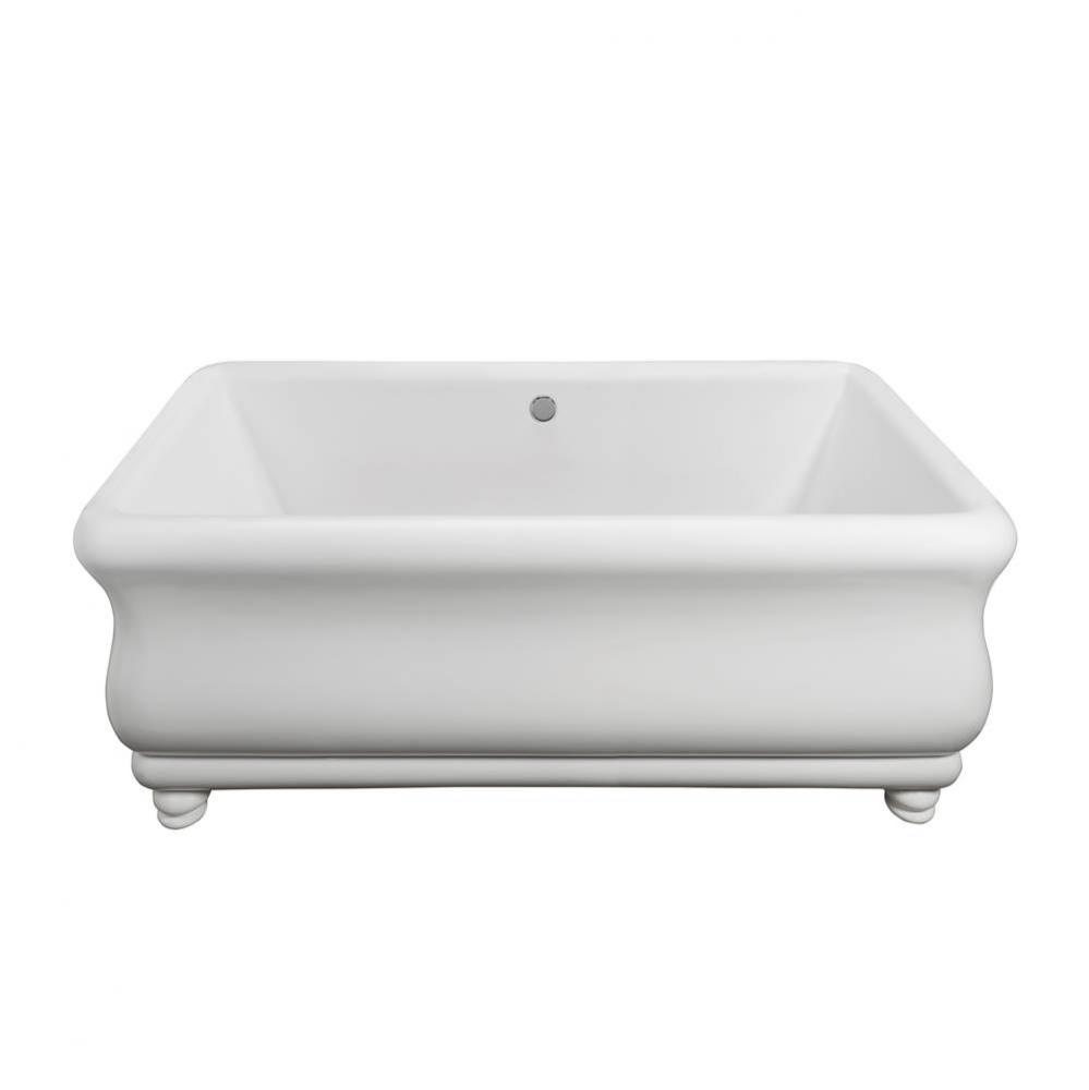 Parisian 2 With Bun Feet Dolomatte Sculpted Finish Freestanding Soaker - White (72X40)