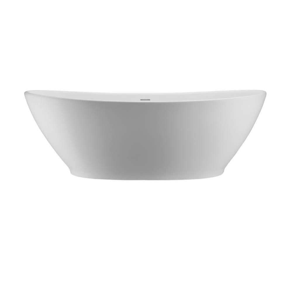 Elise Sculpturestone Freestanding Integral Pedestal Air Bath - Matte White (72.875X37)