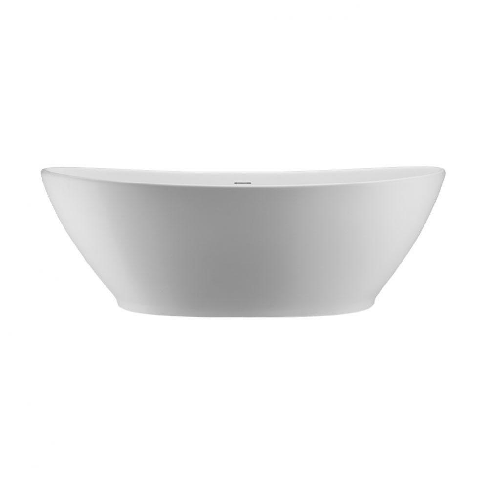 Elise Sculpturestone Freestanding Integral Pedestal Air Bath - Gloss White (62.25X36)