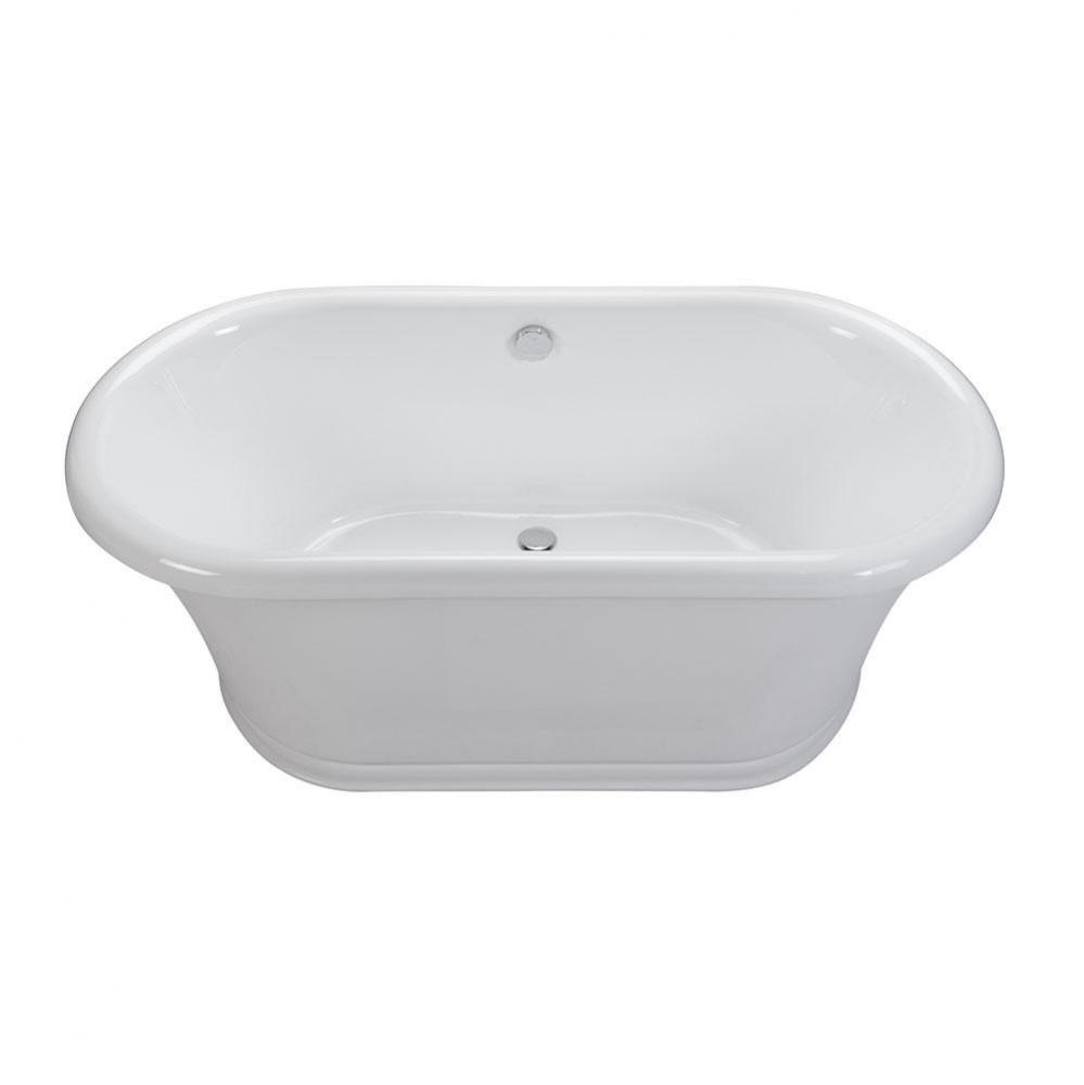 66X34X24 White Freestanding Standard Air Bath Laney 2