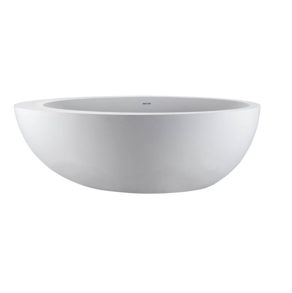 Cascara Sculpturestone Freestanding Soaker - Matte White (71X42)