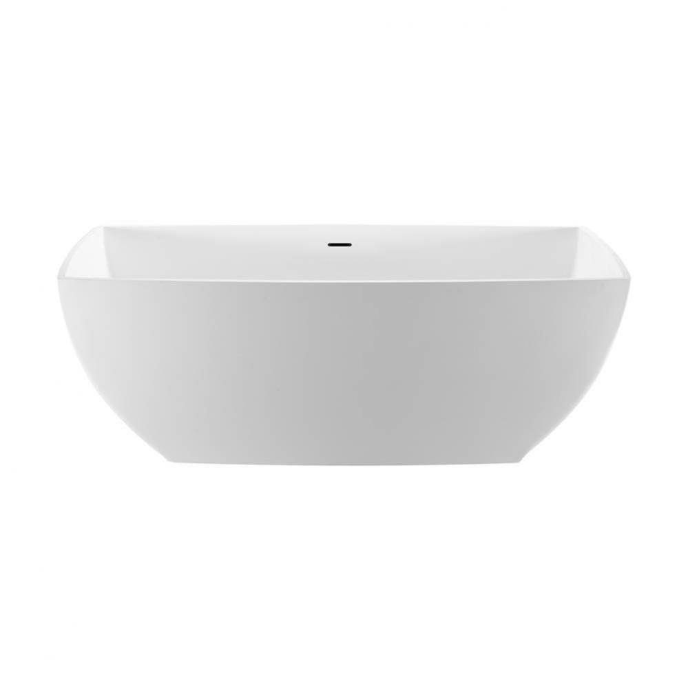 Adrian 2 Sculpturestone Freestanding/Undermount Air Bath - Gloss Biscuit (67.5X35.5)