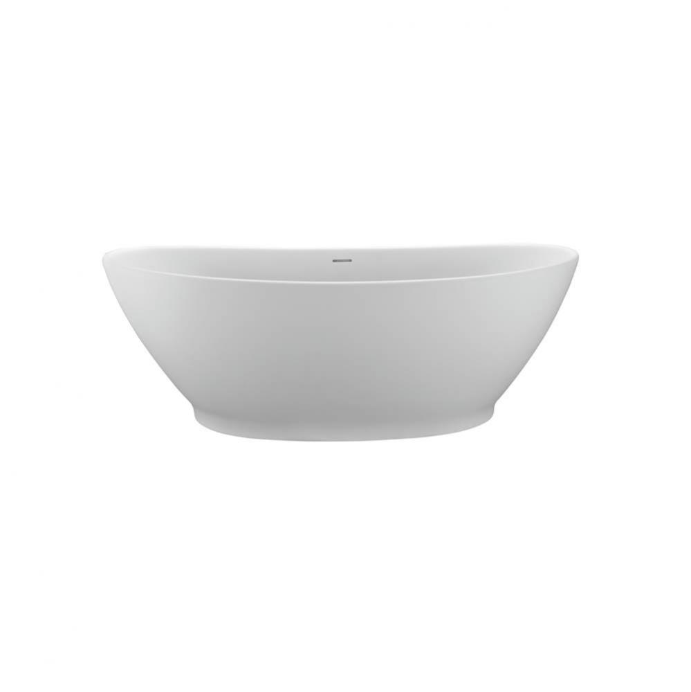 Elise Sculpturestone Freestanding Integral Pedestal Air Bath - Matte White (66X33.5)