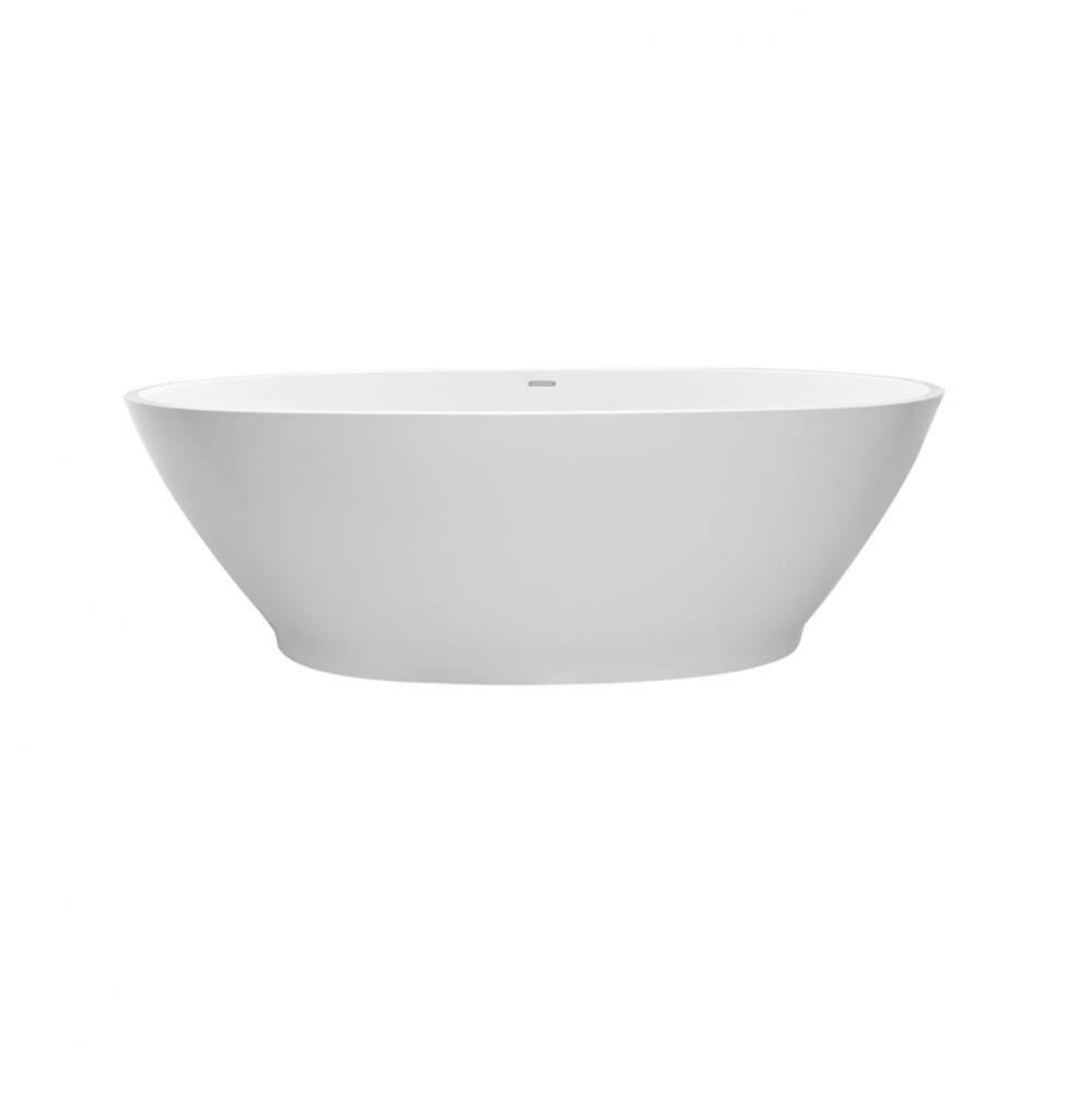 Alissa Sculpturestone Freestanding Air Bath - Matte White (64.75X33.5)