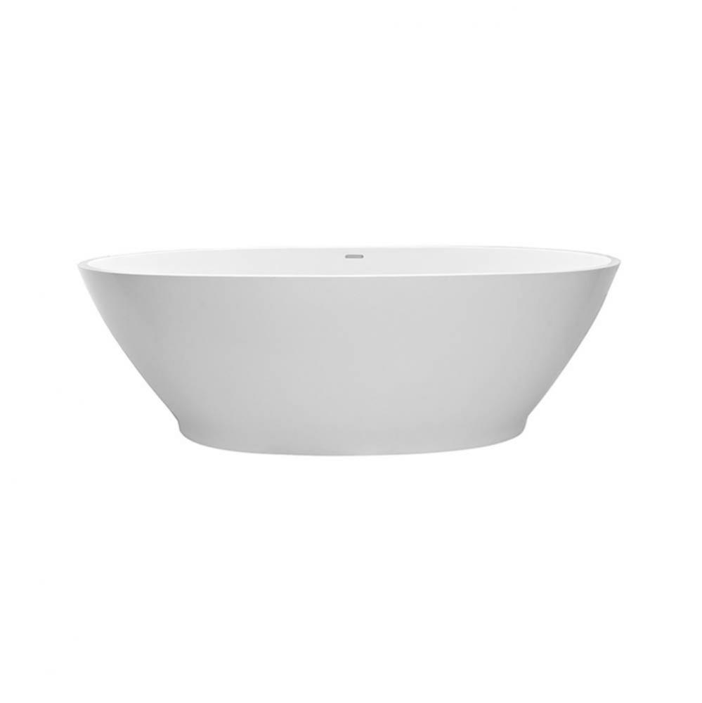 Alissa Sculpturestone Freestanding Air Bath - Matte White (66.25X35.75)