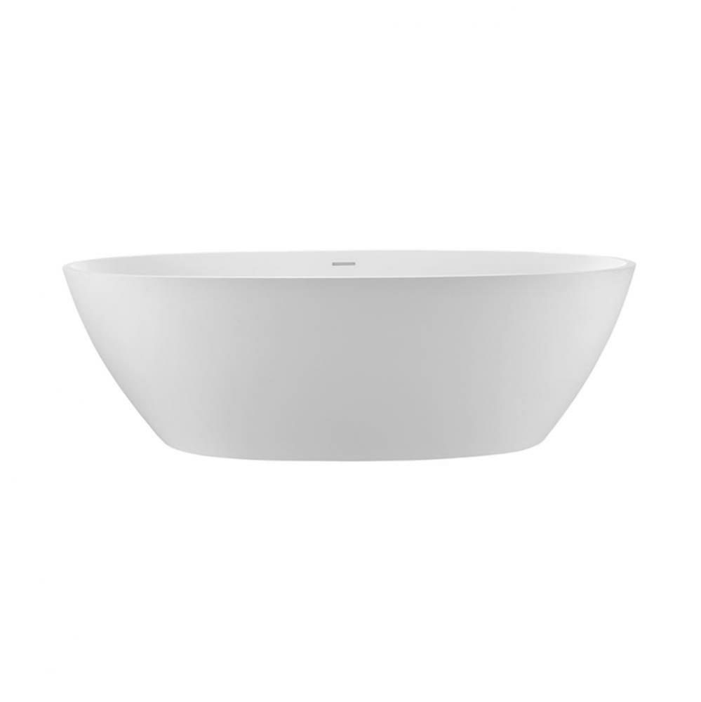 Alissa Sculpturestone Freestanding/Undermount W/Base Air Bath - Matte White (70.5X37)