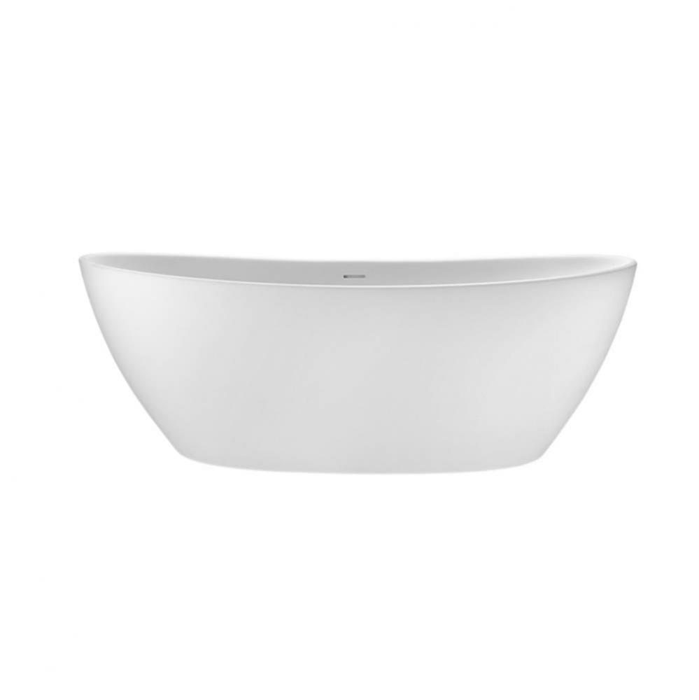 Elise Sculpturestone Freestanding Integral Pedestal Air Bath - Matte White (63X32)