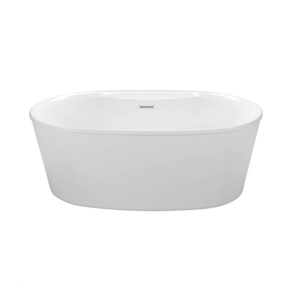 Adel 2 Acrylic Cxl Freestanding Faucet Deck  Air Bath - White (57.25X31.5)