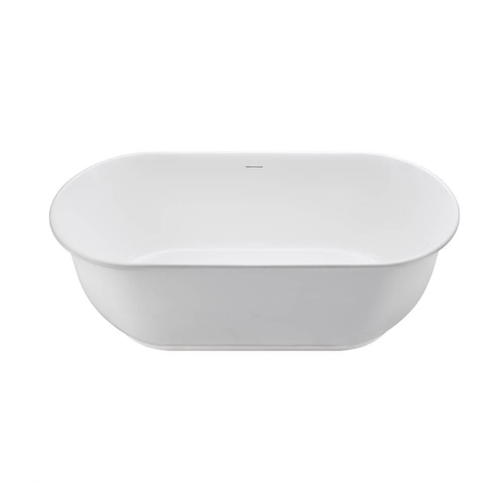 Hamilton Mineral Composite Freestanding Air Bath - Gloss White (66X31)