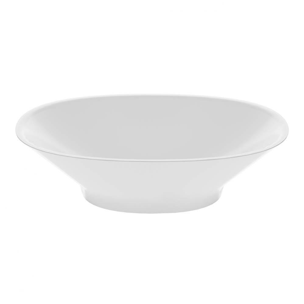 Michelina Mineral Composite Vessel Sink - Matte White (24X13.75)