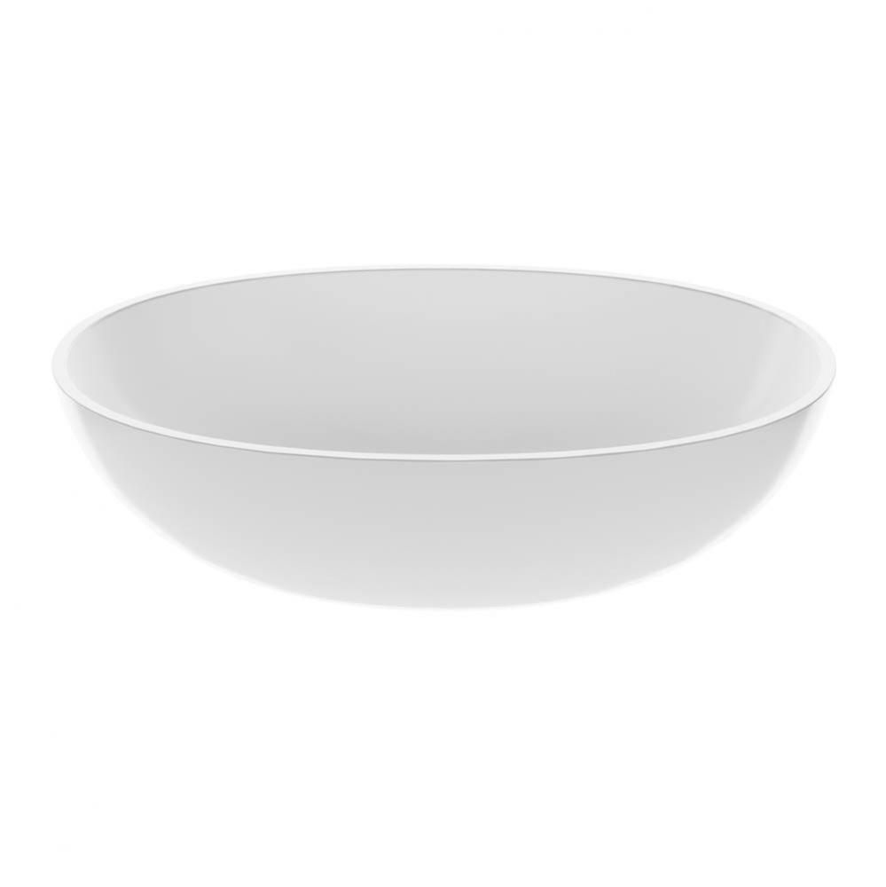 Monica Mineral Composite Vessel Sink - Matte White (23.5X13.75)