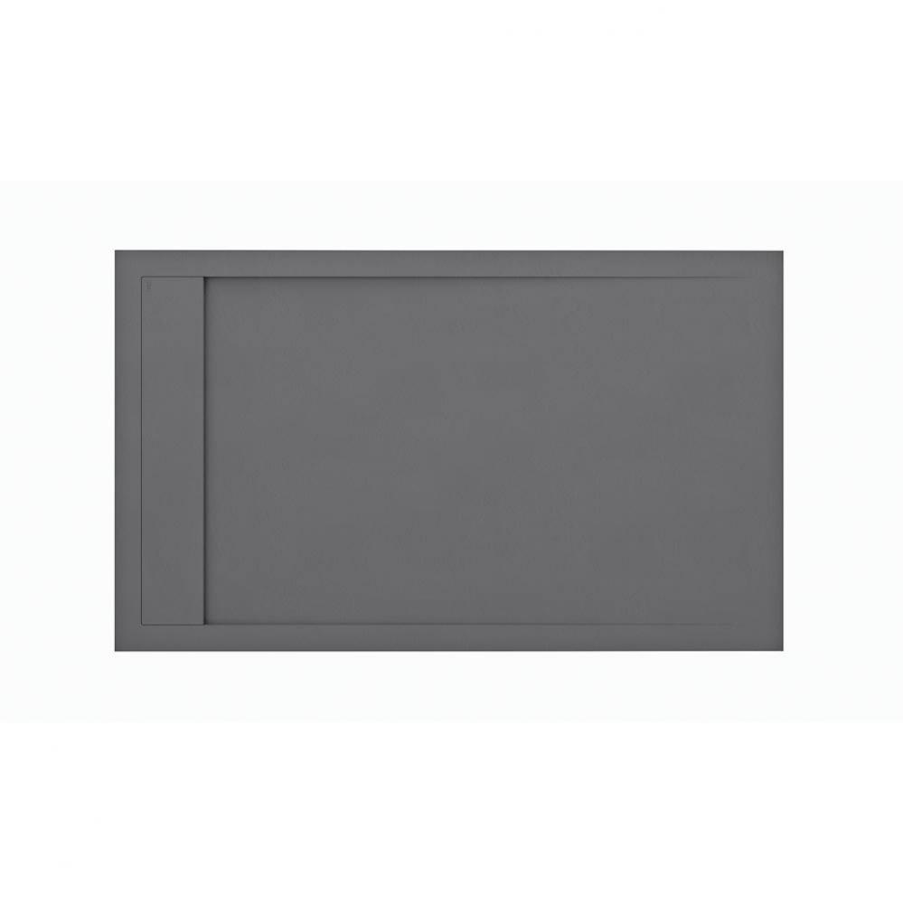 6036 Mineral Composite Multi-Threshold Hidden End Drain In Pizarra Texture -Rh-Black