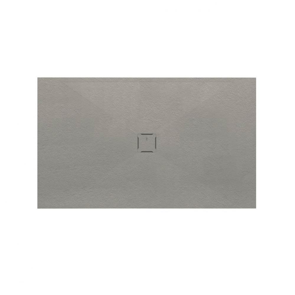 6042 Mineral Composite Multi-Threshold Center Drain In Pizarra Texture - Gray