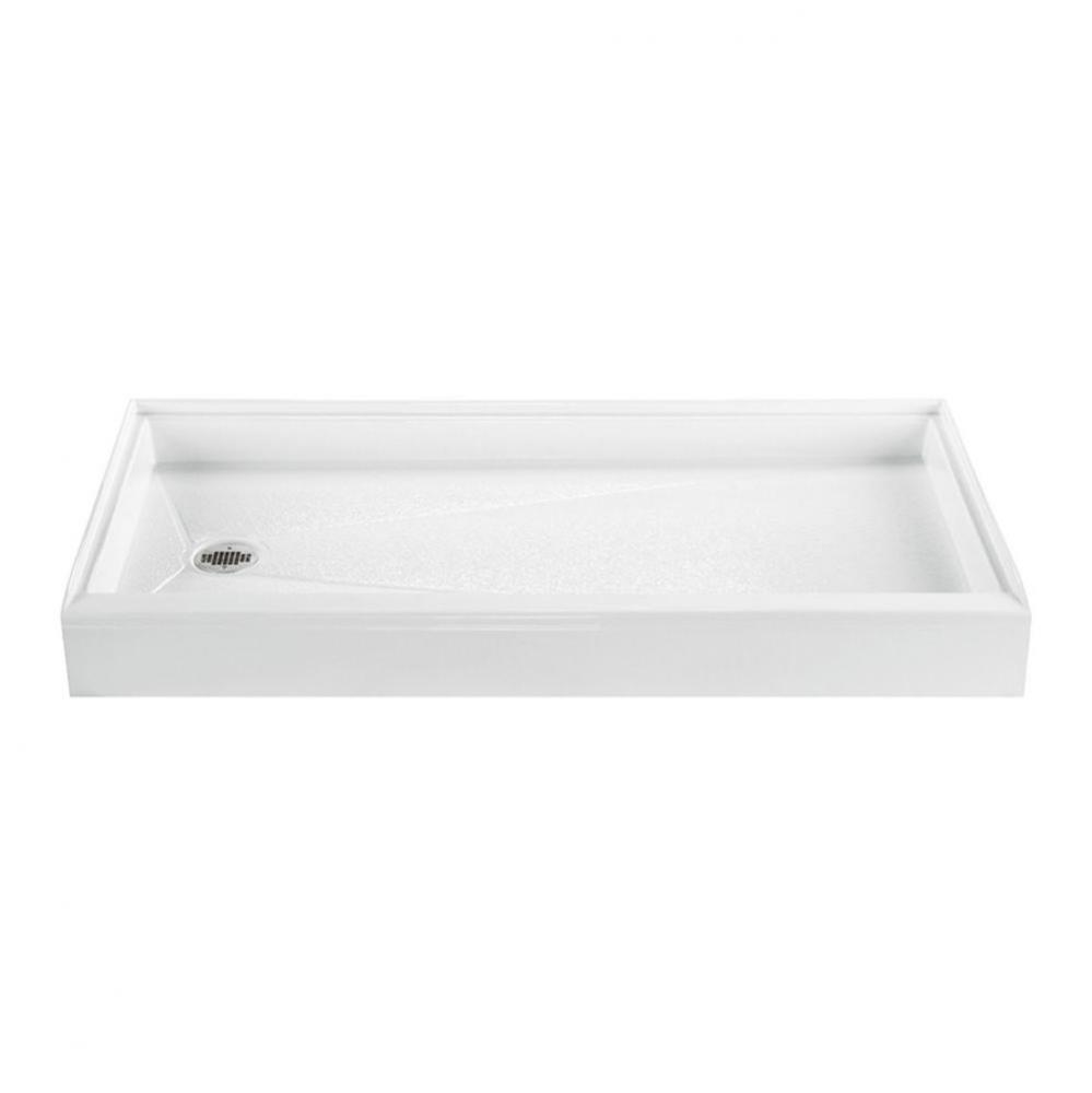 60X30 BASICS SHOWER BASE BISCUIT LEFT HAND DRAIN