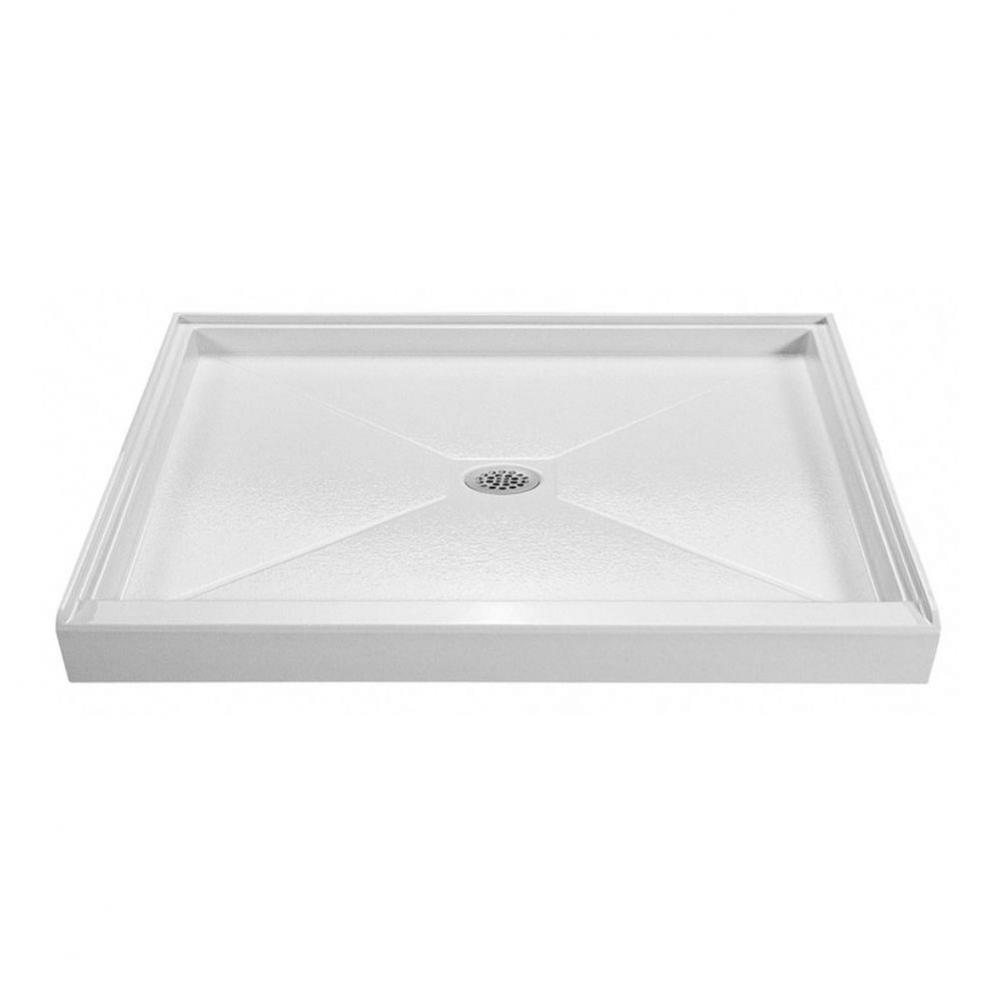 60X48 BASICS SHOWER BASE BISCUIT CENTER DRAIN