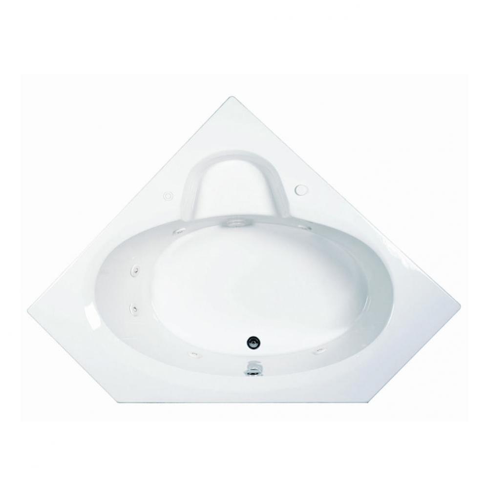 60X60 WHITE CORNER AIR BATH-BASICS