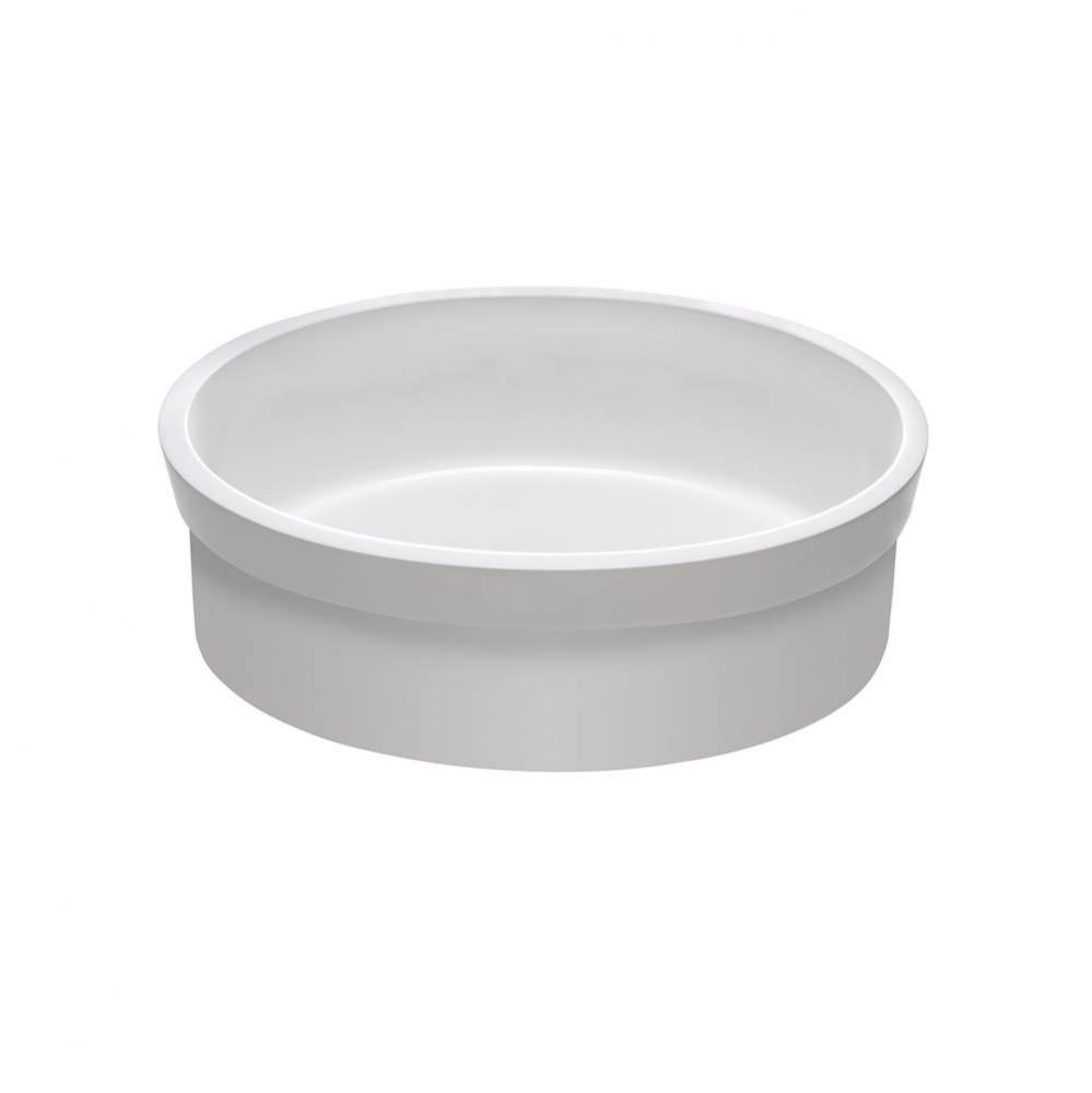 CONTINUUM OVAL SCULPURESTONE SEMI-RECESSED - GLOSS WHTIE (20.75X16)