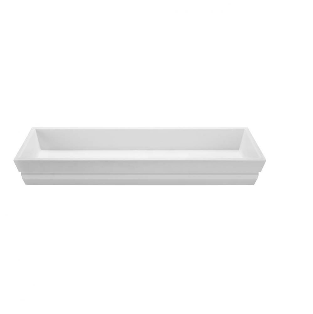 Petra 7 Sr Sculpturestone Semi-Recessed - Matte White (41.125X14.375)