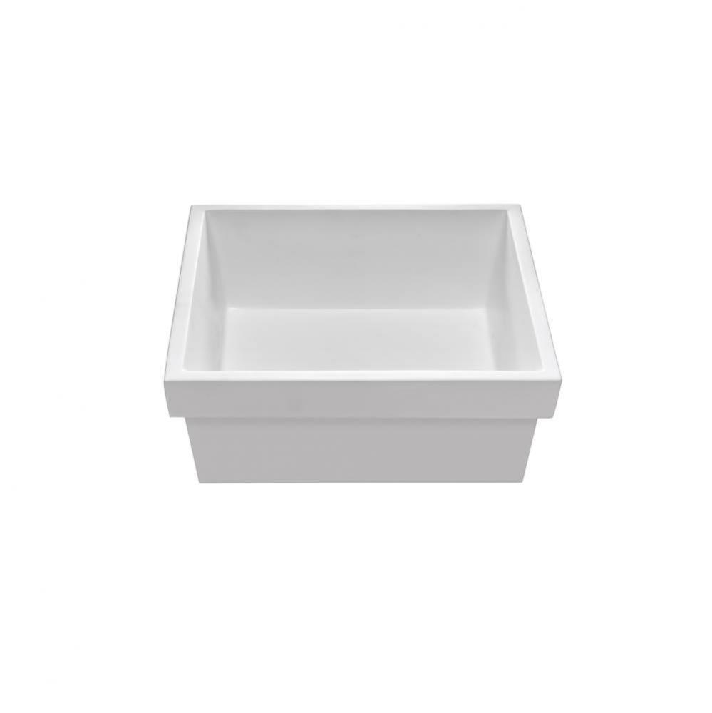 CONTINUUM SQUARE SCULPTURESTONE SEMI-RECESSED - MATTE WHITE (15.75X15.75)