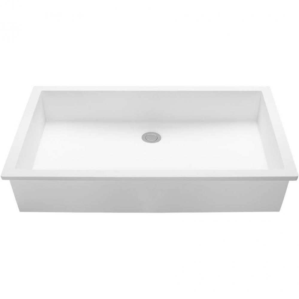 PETRA 13 SCULPTURESTONE UNDERMOUNT - GLOSS WHITE (26X16)