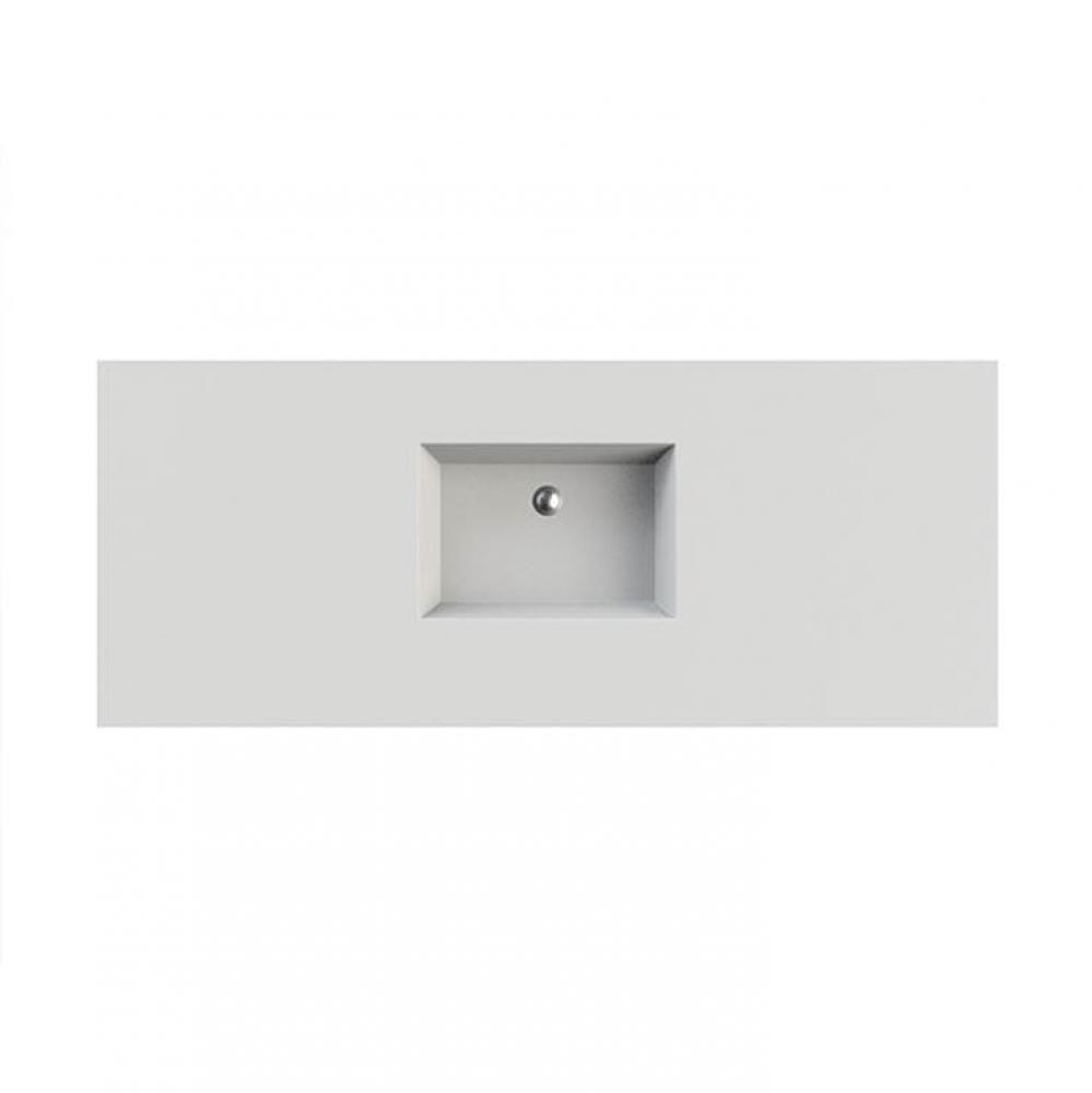 Petra 2 Sculpturestone Counter Sink Double Bowl Up To 80'' - Gloss Biscuit