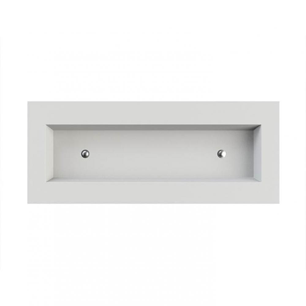 Petra 6 Sculpturestone Counter Sink Single Bowl Up To 68''- Matte White