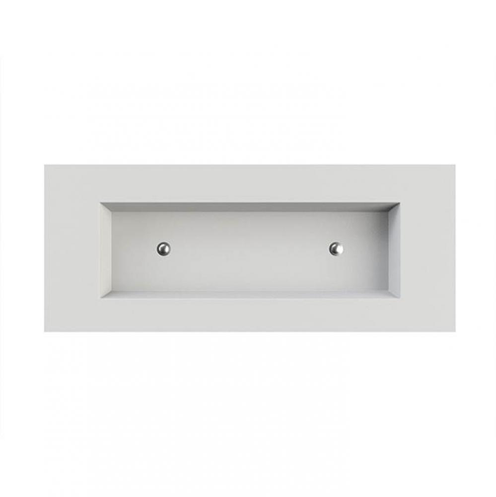 Petra 8 Sculpturestone Counter Sink Single Bowl Up To 68''- Matte White