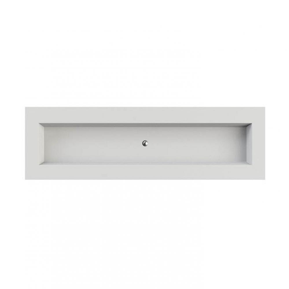 Petra 12 Sculpturestone Counter Sink Single Bowl Up To 80''- Gloss White