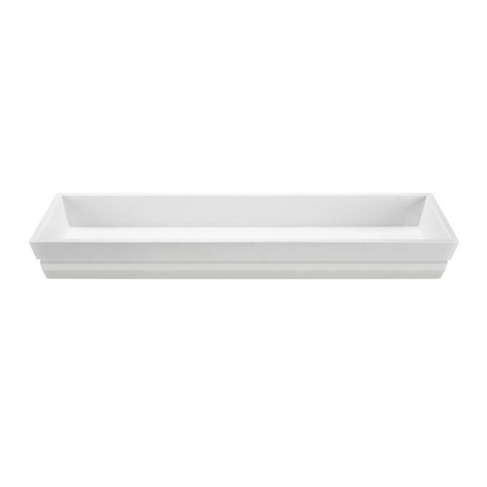 Petra 5 Sr Sculpturestone Semi-Recessed -Gloss White 47.5X14.125)