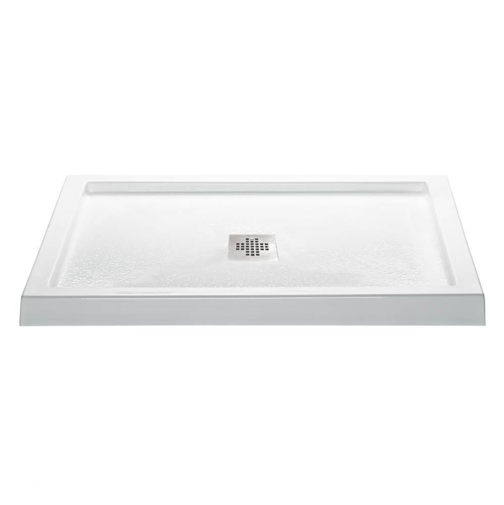 4842 Acrylic Cxl Center Drain Multi Threshold - White