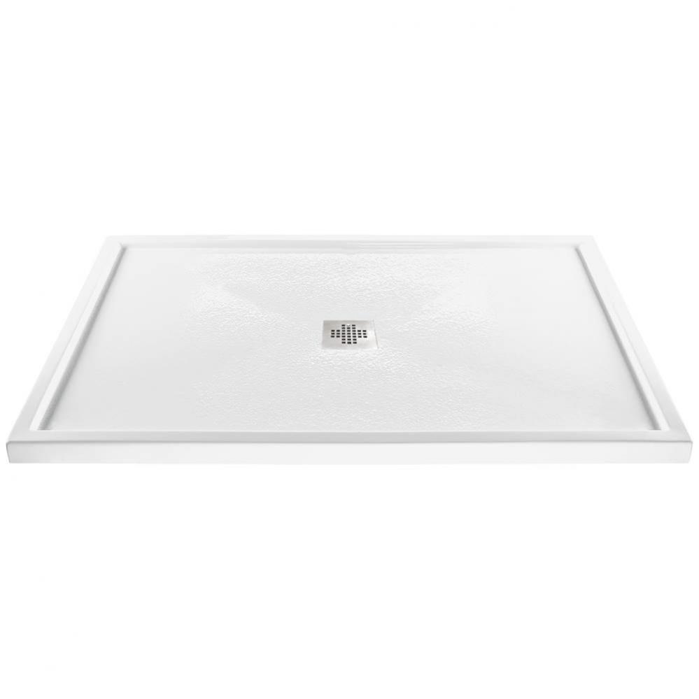 5436 Acrylic Cxl Center Drain Multi Threshold - Biscuit