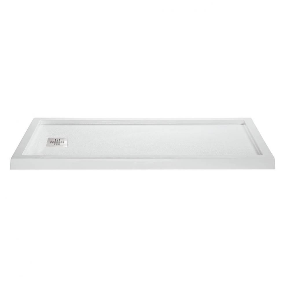 6030 Acrylic Cxl Rh Drain Multi Threshold - White